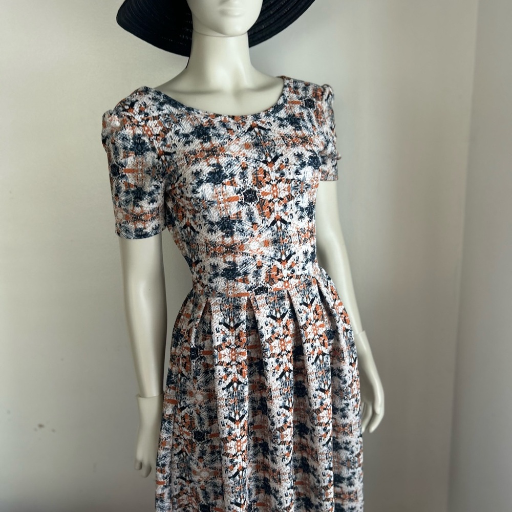 lularoe S Elegant Multicolor Patterned pleated Dr… - image 6